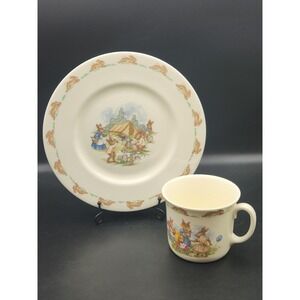 Royal Doulton Bunnykins Child's Plate And Mug Set Tableware Made In England